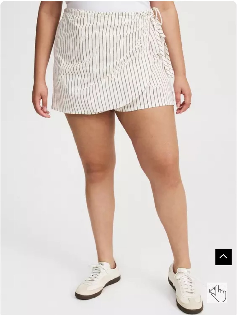 NWT Torrid High Rise Beach Cotton Striped Wrap Tie Skort, Sz 4X